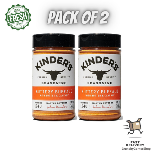 2 Pack Kinder's Buttery Buffalo Seasoning (9.3 oz.) Fast Ship