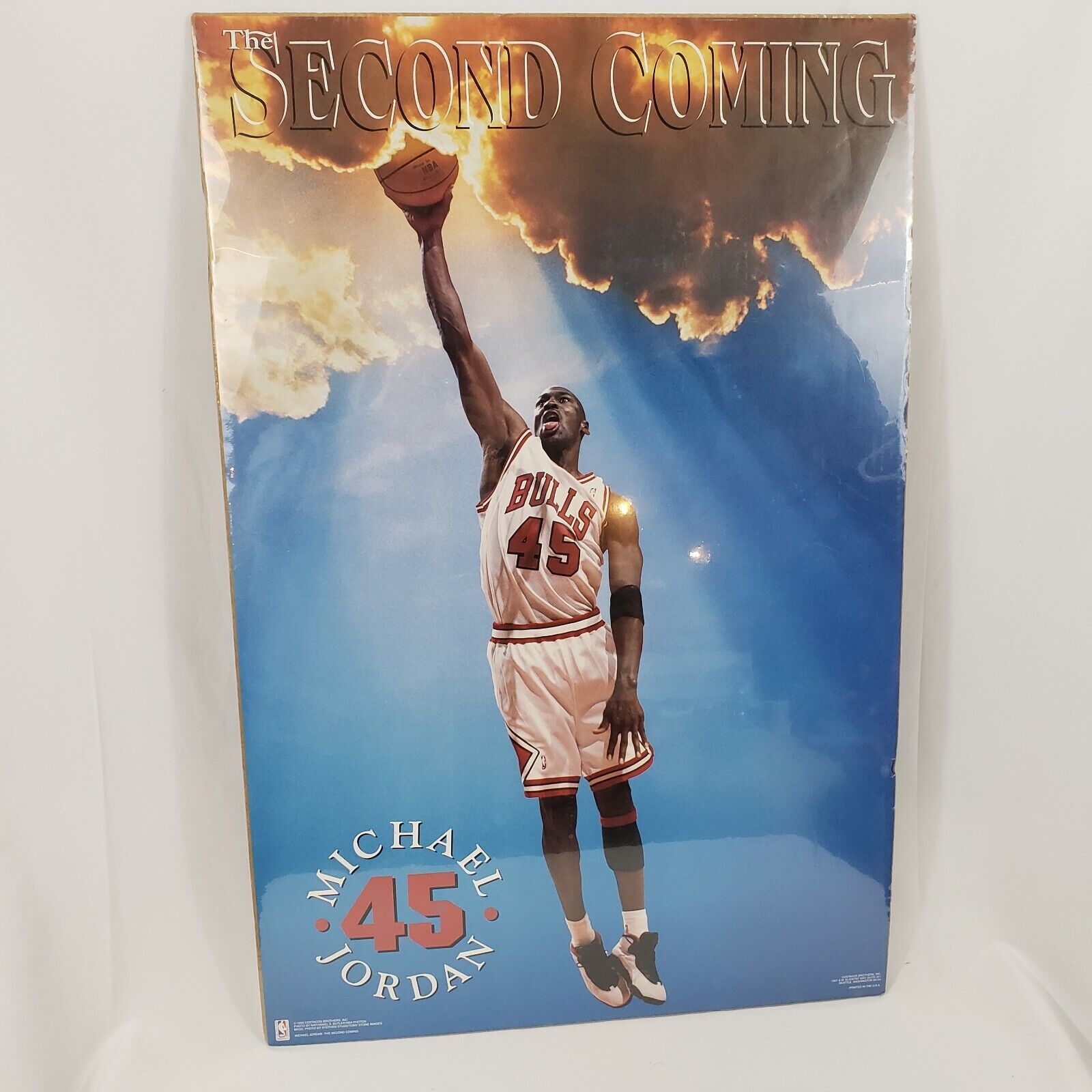 Vtg 90s Michael Jordan The Second Coming Poster 23x35