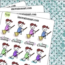 Spring Cleaning Chore Tracker Hand Drawn Planner Stickers Organizer Journal Diva