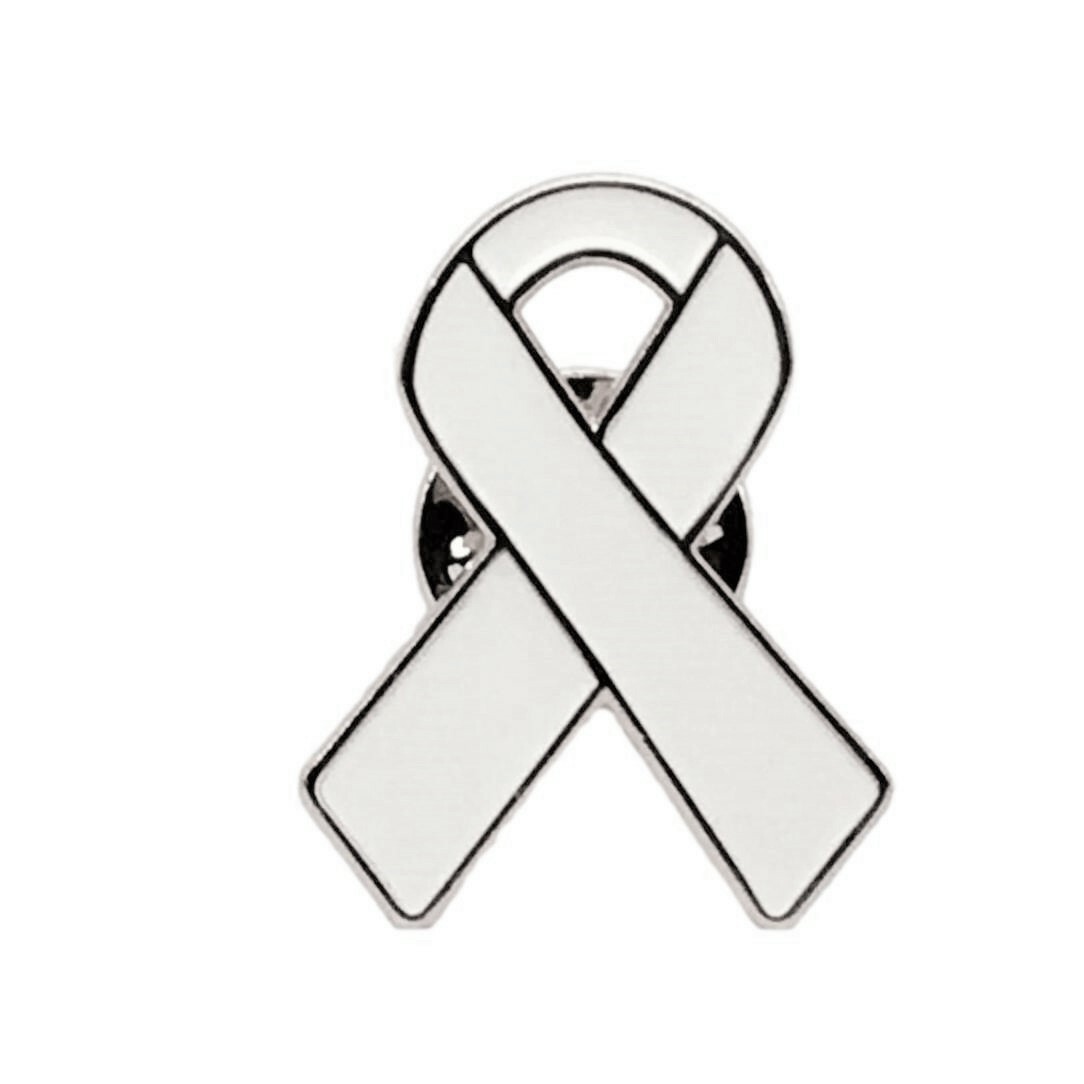 Mwa Ribbon White Lung Cancer Ribbon