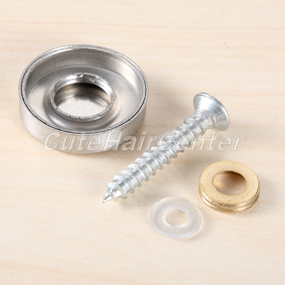 20mm Dia 304 Stainless Steel Domed Head Mirror Screw Cap Nails Silver - Foto 5
