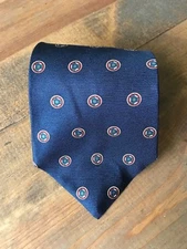 Mark Alexander Men's Necktie-Tie-Fashion Accessory-Navy Blue-100% Silk-Polka Dot
