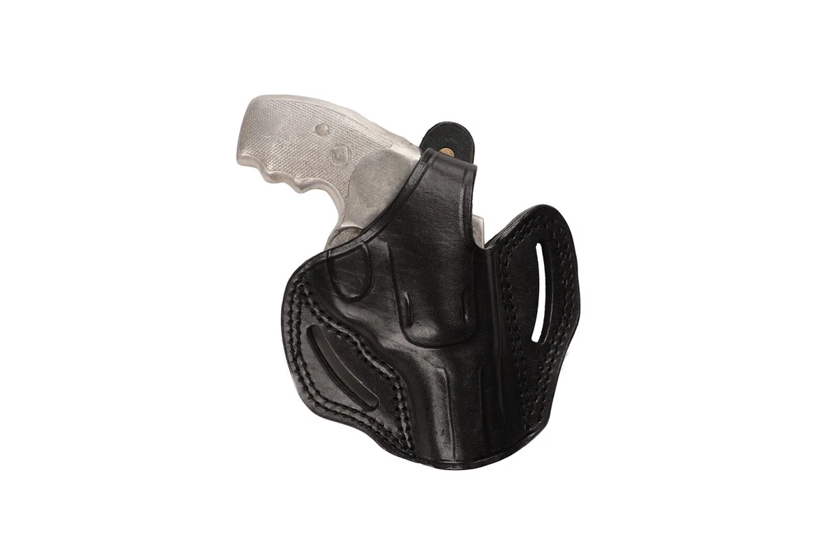 Basket Weave Leather OWB Holster For Charter Arms Mag Pug