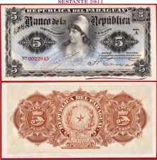 PARAGUAY 5 PESOS L 26 12 1907 P 156 UNC Free shipping from 100$