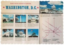 Paper Placemats Vintage Washington DC Nations Capitol Lot of 6  1960s Airport P1