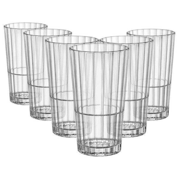 6X Oxford Bar Stapelbar Highball-GläSer Glas Trinkbecher-Set 395Ml-image