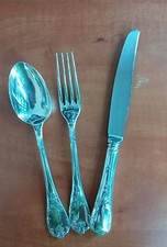  Christofle "Marly" cucchiaio forchetta coltello lega d'argento 