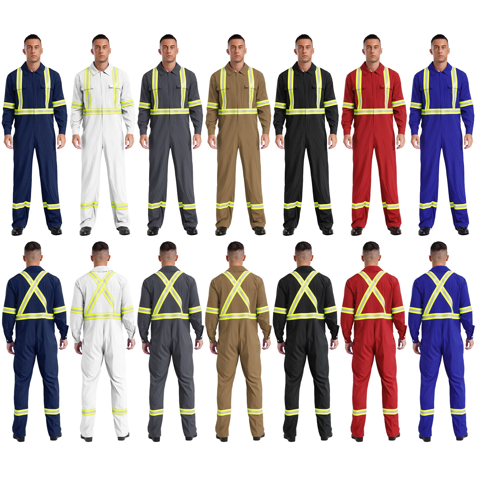Men's Coverall Unisex Jumpsuit Outside Bodysuit Reflective Overalls Heavy Work
Opens in a new window