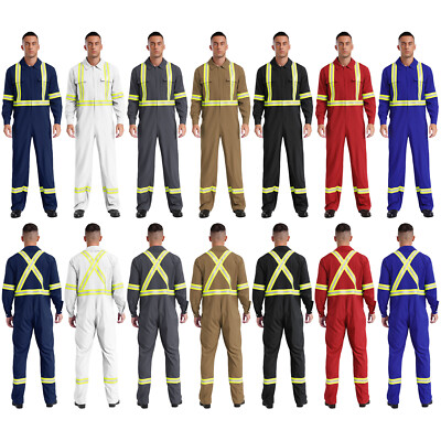 Men's Coverall Unisex Jumpsuit Outside Bodysuit Reflective Overalls Heavy  Work