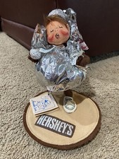 ANNALEE Hershey's Kiss DISFRAZ NIÑO 1994 Lámina de Plata Chocolate HALLOWEEN 7"