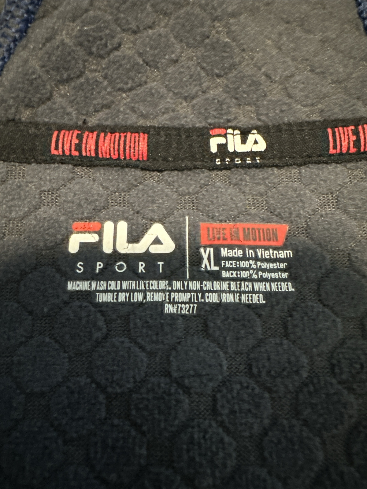 Felpa con cappuccio con cerniera completa Fila XL blu intenso