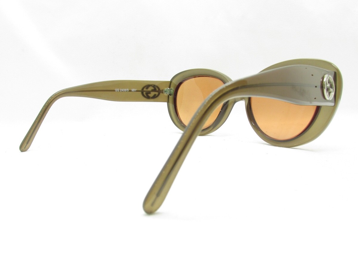 Gucci GG 2408/S Brown Butterfly Oval Sunglasses 135 53-19 Gucci Butterfly Brown Frame Sunglasses for Women for sale | eBay main image 3