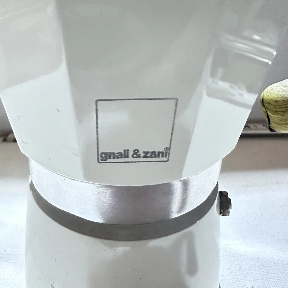 Gnali & Zani Venezia Estufa Cafetera Espresso Percoladora Blanca Moka Pot Foto 2 de 4