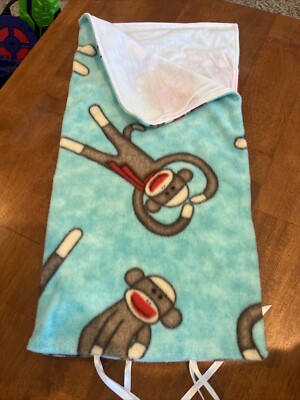 My Life As Sleeping Bag For 18  Dolls Sock Monkey Pattern