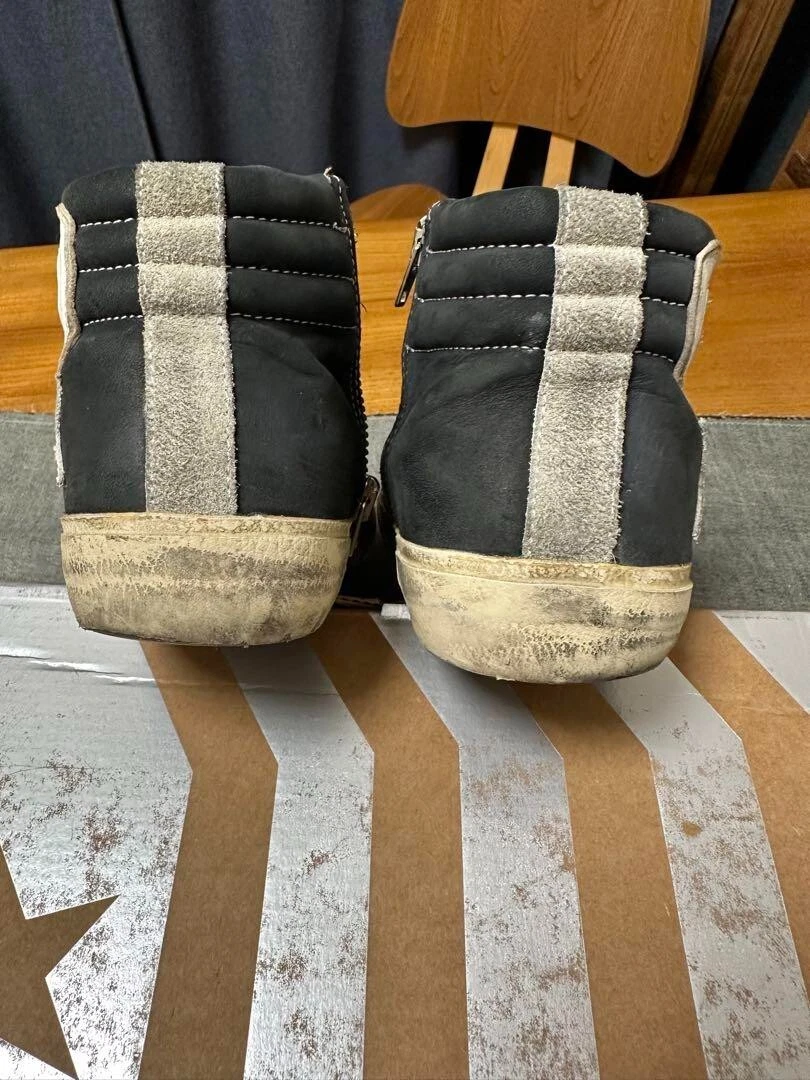 GOLDEN GOOSE Gol Goose SLIDE GGDB Sneakers alte da donna nere scamosciate EU37 US7