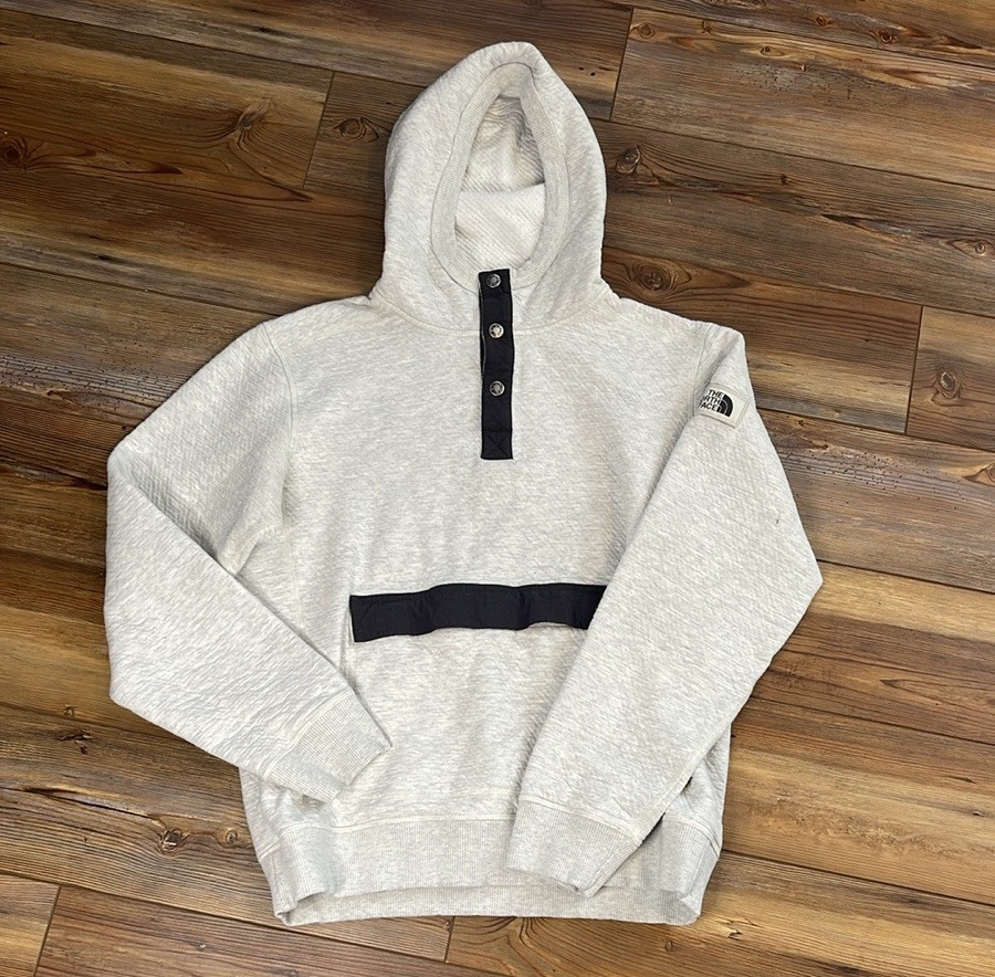 The North Face Pullover Hoodie Men Medium Gray Lightweight M