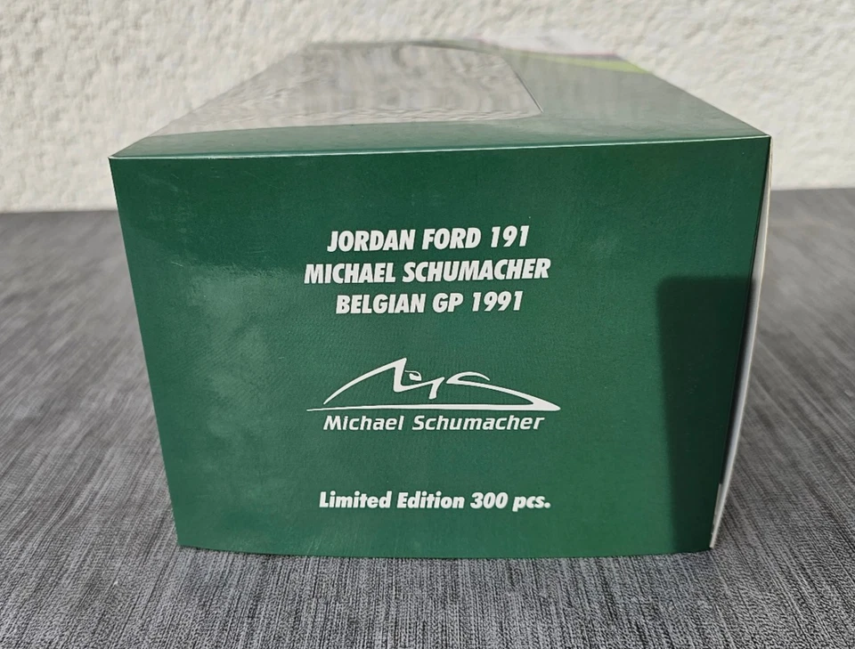 1:18 Minichamps M. Schumacher Jordan Ford 191 Belgian GP 1991 Practice Limited - Bild 4 von 4