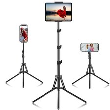 Ipad Tripod Stand, with 65 inch Height Adjustable iPad Stand Holder iPad Fl...