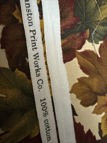 1 Yard VIP CRANSTON STOFF HERBSTBLÄTTER 45" W - Bild 3 von 4