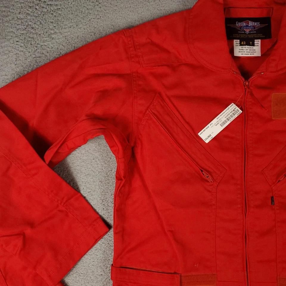 Gibson & Barnes Flightsuit Coveralls Mens 42T Resolute 75 Work Uniform Pockets - Image 2 of 4