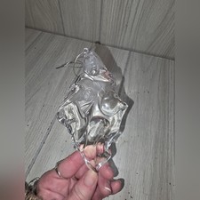 Vtg Mary Joseph Jesus Clear Ornament Nativity Holiday Christmas Decor Religious