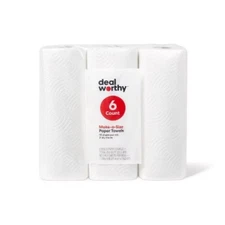 Make-A-Size Paper Towels -92 sheets per roll-easily handle stains or wipe messes