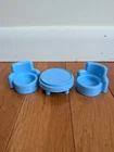 New ListingFisher Price Little People Blue Table And Chair Set Vintage