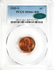 New Listing1955-S Lincoln Cent PCGS MS66+ RD #GA6-24 "CAC Approved"