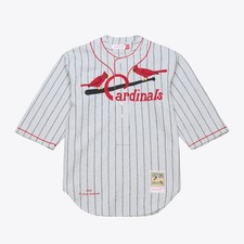 St Louis Cardinals Mitchell & Ness Gray Pinstripe 1926 MLB Authentic Jersey