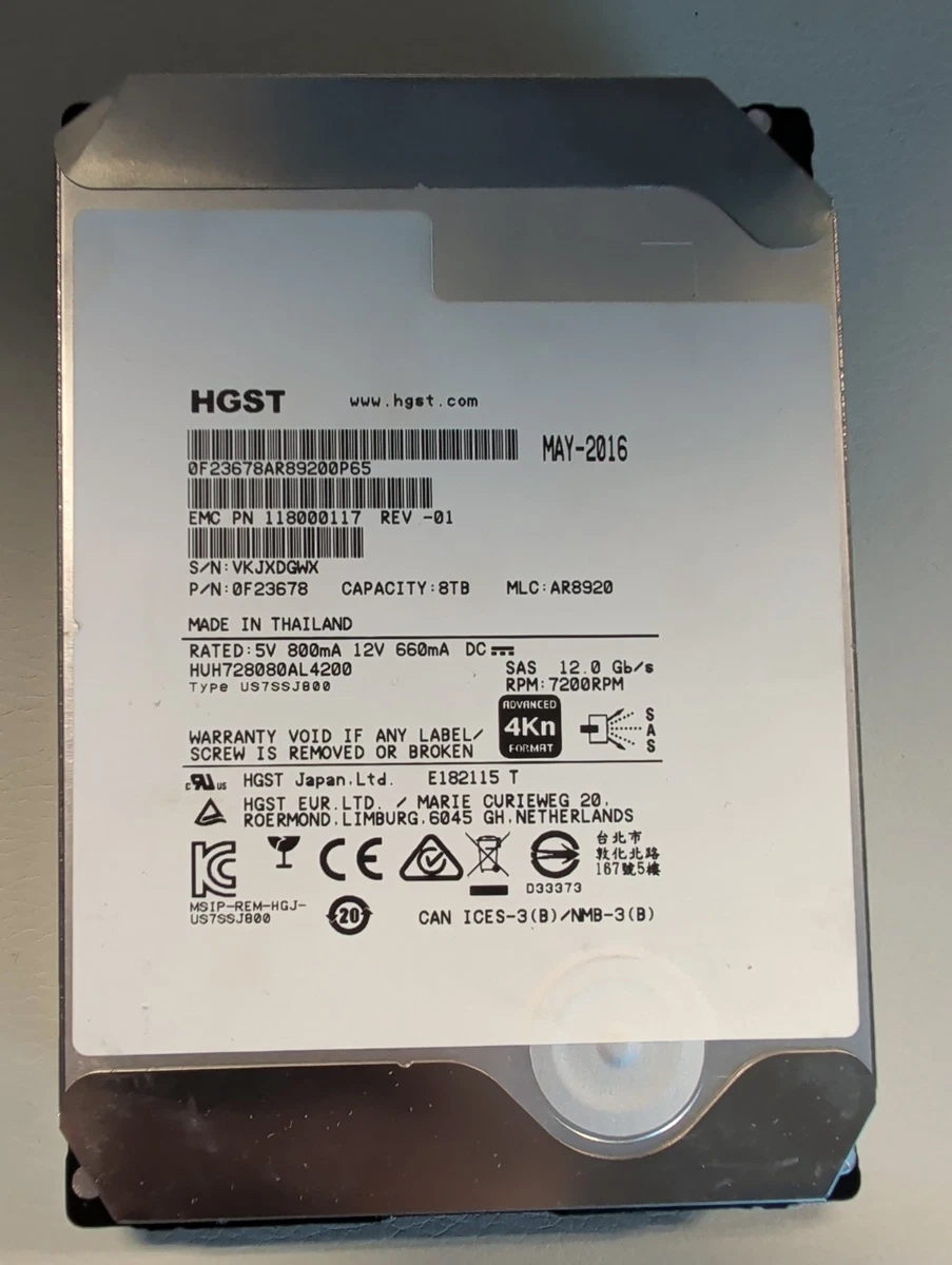 HGST 8TB Computer Internal Hard Disk Drives for sale | eBay