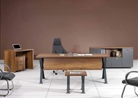 Arbeitszimmer Set BüRo MöBel Einrichtung Schreibtisch Sideboard Couchtisch 5Tlg.