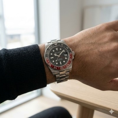 BELLARO GMT Style Uhr - NH35 Automatik - Saphirglas schwarzes Zifferblatt