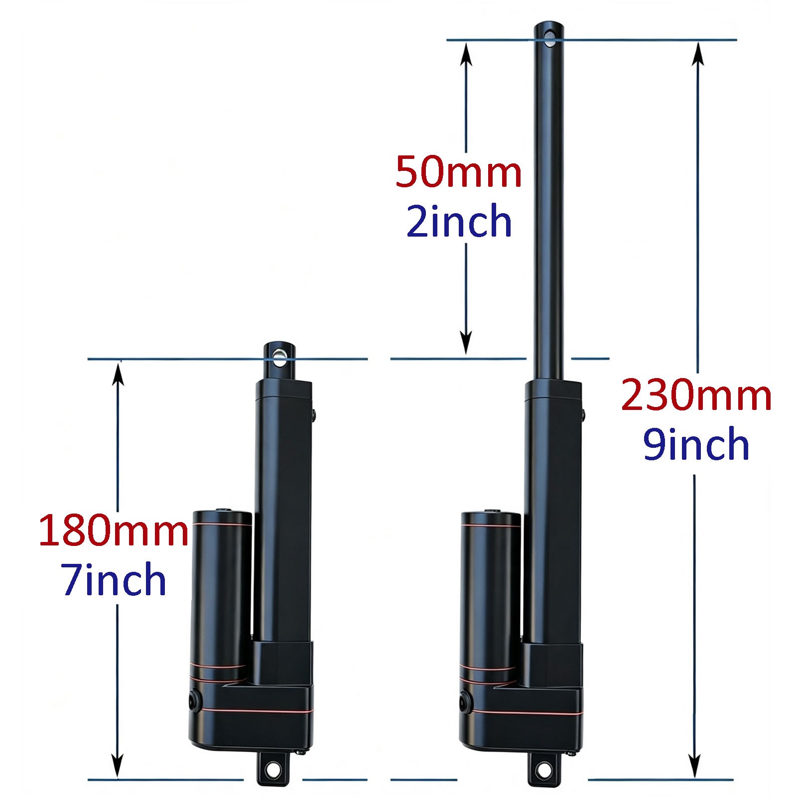 12V / 24V Linear Actuator 3000N 2"~ 40" Heavy Duty Long Stroke IP65 Waterproof