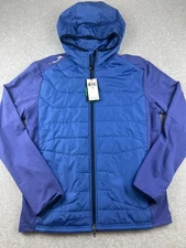 RLX Ralph Lauren Golf Hybrid Hoodie Jacket Blue Men’s M Stretch Insulated
