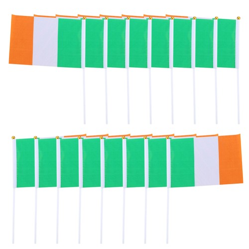 20 Pcs Hand Waving Flag Handheld Ireland Flags Country Small with Stick - Picture 6 of 12