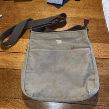 Troop London Messenger Bag Khaki Crossbody Canvas Casual 13x12 Inches