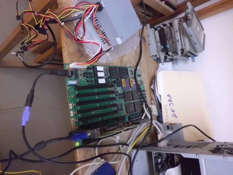 Placa de sistema 09-00035-58, 91433913 wang 80386DX com CPU e 4MB de RAM - Imagem 4 de 4