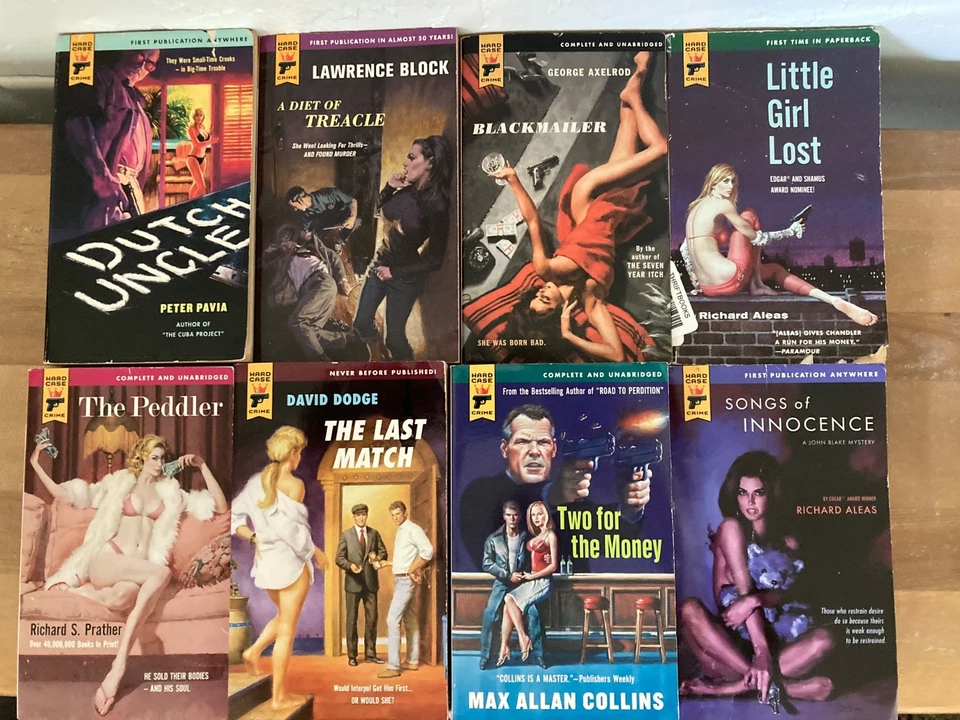 24 Hard Case Crime Paperback Book Lot Max Allan Collins Block Westlake etc Foto 2 de 4