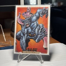 2024 Marvel Masterpieces ‘92 Platinum Beast #7 Wood Parallel SP