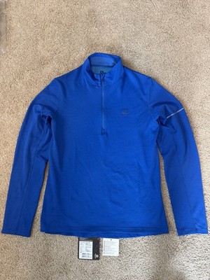 Salomon Men's Agile HZ Half Zip Midlayer Size Medium Nautical Blue