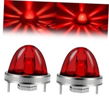 2Pcs Glass Watermelon Lights LED Lens Side Marker Turn Signal Lights with Red