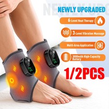 4in1 Electric Foot Ankle Massager Relieve Pain 6 Heat Levels, 3 Vibration Modes