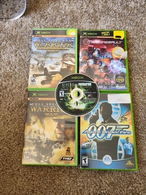 Original X Box GAMES Lot (007, Mechassault, Aliens, Full Spectrum Warrior