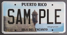 PUERTO RICO FORT SAMPLE license plate   SAMPLE