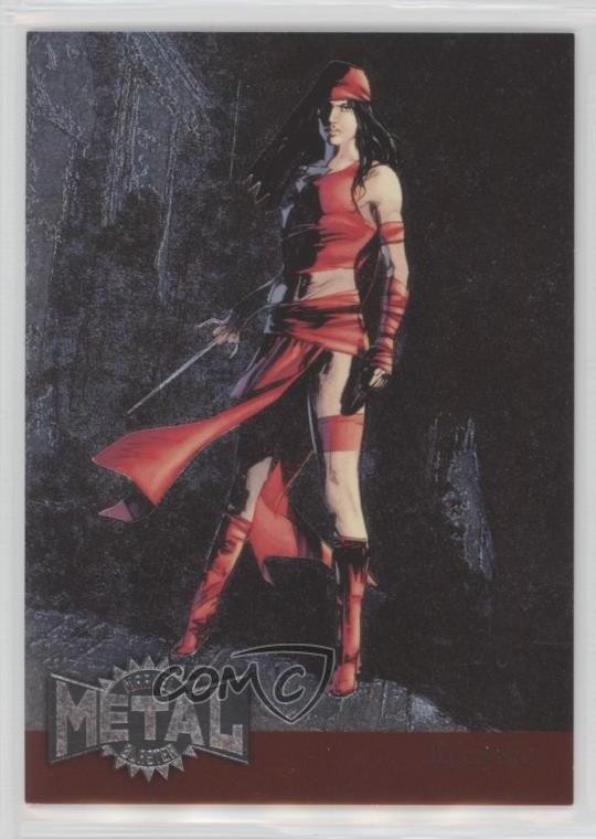 2015 Marvel Fleer Retro 1995 Fleer Metal Blaster Elektra #14 0kg8