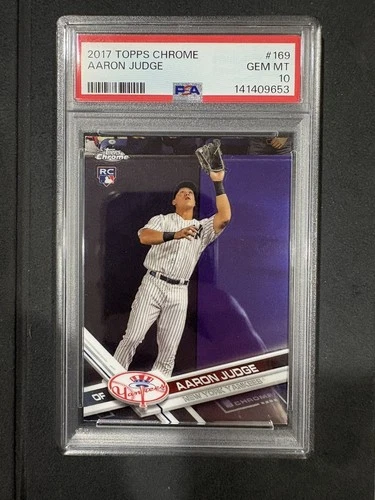 2017 TOPPS CHROME AARON JUDGE RC ROOKIE #169 PSA 10 GEM MT
