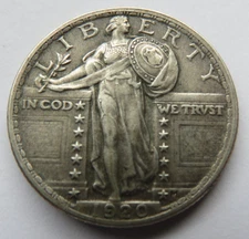 1920 P Standing Liberty 25c Silver Quarter