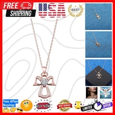 Beautiful Copper & Zircon Guardian Angel Necklace - Keepsake Gift for Any Woman