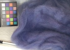 light Blue romney wool roving spinning felting weaving fiber arts knit crochet