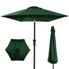 7.5 Ft Heavy-Duty Outdoor Market Patio Umbrella W/ Push Button Tilt, Easy Crank
